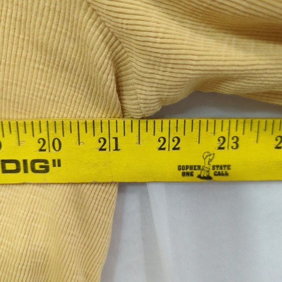 J Jill Rib Knit Henley Womens Large Yellow Long Sleeve Top - Picture 3 of 6